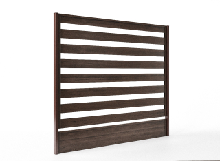 Hornval Plotový panel s lamelami 150 x 200 cm Tmavý Dub